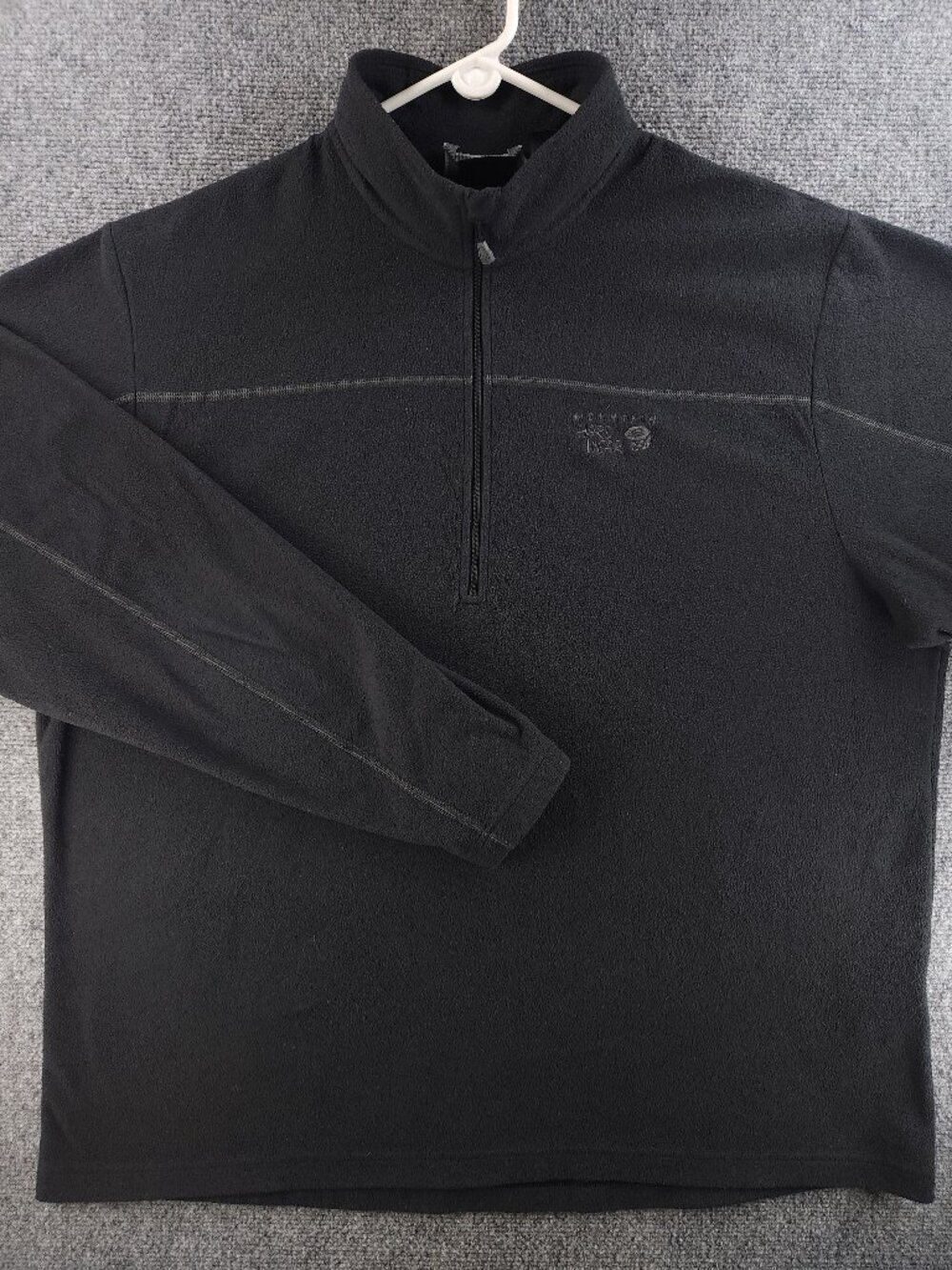 Mountain Hardwear Fleece Black 2XL Polyester Jacket Logo Gorp Mens Solid Fashion